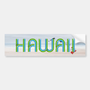 TEE Hawaii Patriot Bumper Sticker Bildekal