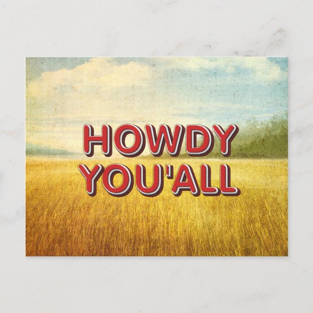 TEE Howdy Ni alla Vykort (Framsida)