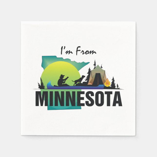 TEE I är från Minnesota Pappersservett (Framsidan)