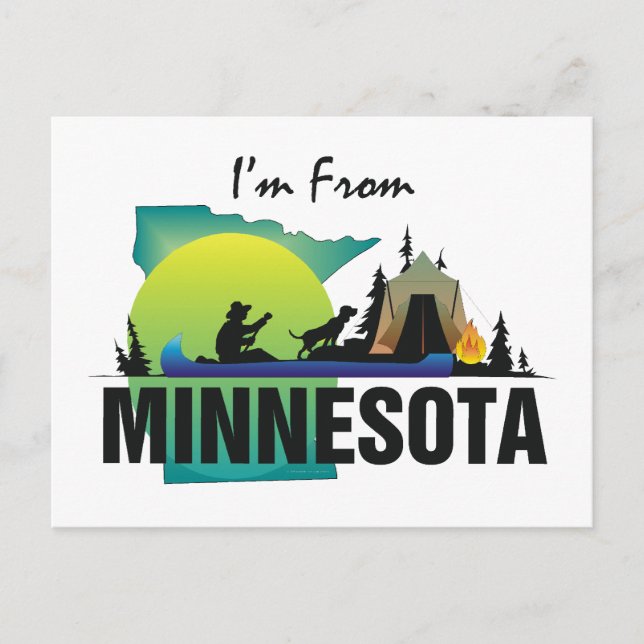 TEE I är från Minnesota Vykort (Framsida)