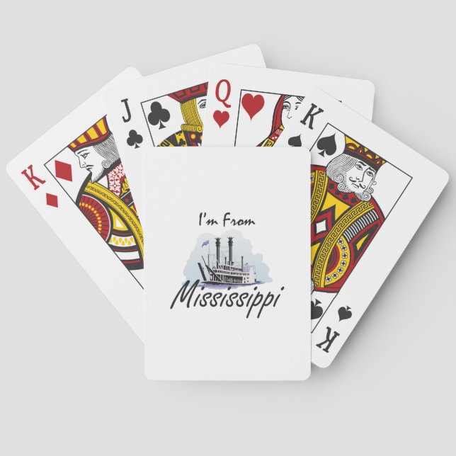 TEE I är från Mississippi Spelkort (Baksidan)