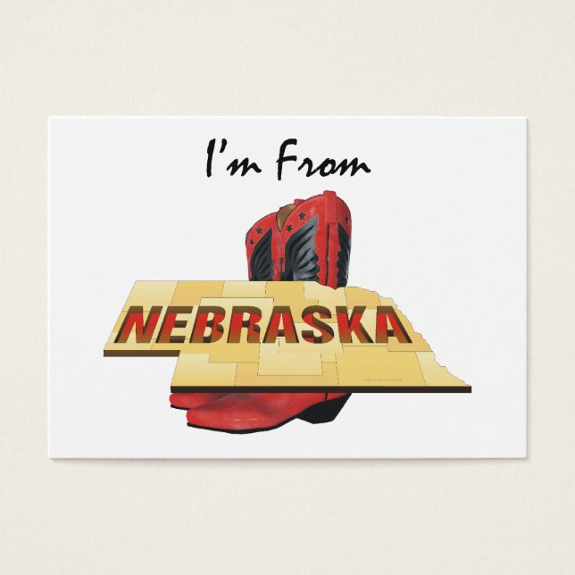 TEE I är från Nebraska Visitkort (Framsidan)