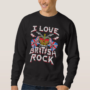 Tee I Kärlek Guitar Rock musik Plus Storlek Lång Ärmad Tröja