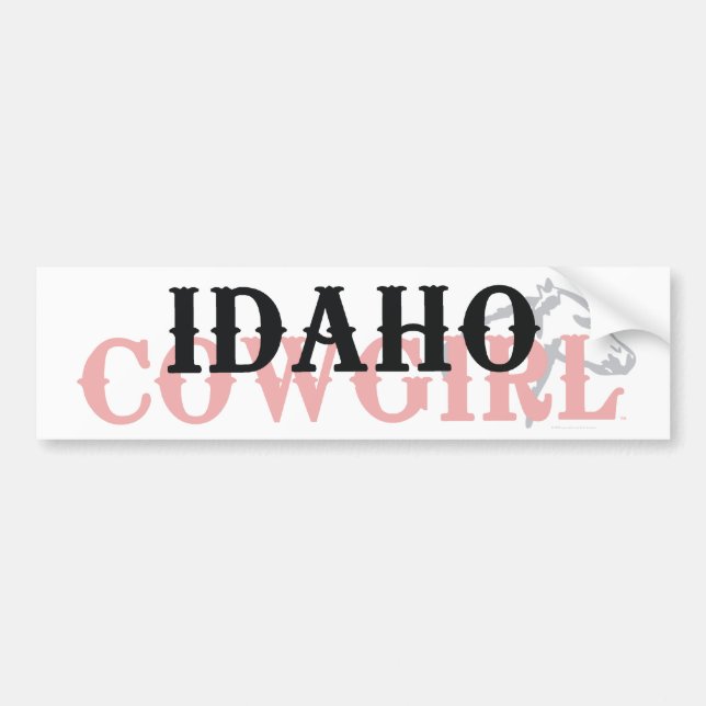 TEE Idaho Cowgirl Bildekal (Framsidan)