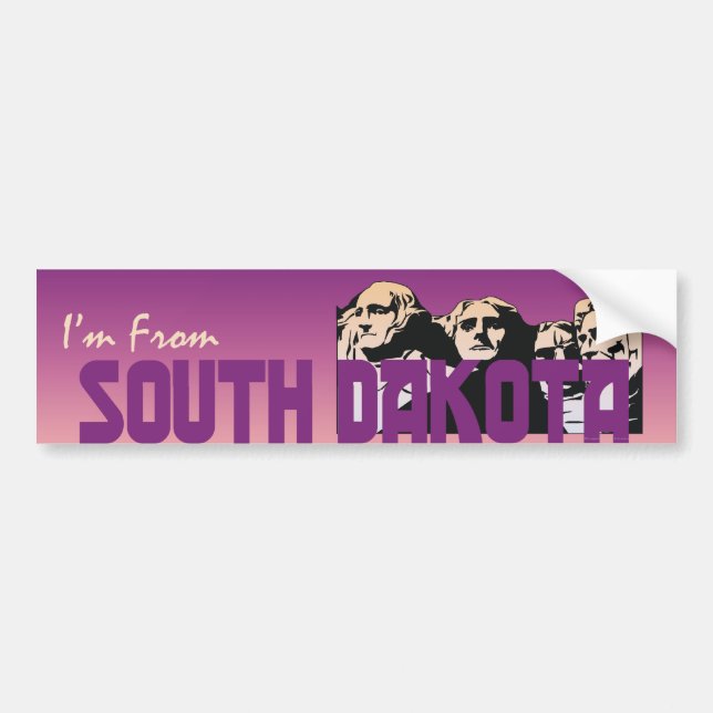 TEE Jag är från South Dakota Bildekal (Framsidan)