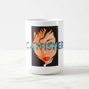TEE Kvinna Fiskare Kaffemugg