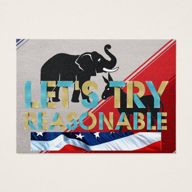 TEE Låt oss Försök med rimliga skäl Visitkort (Framsidan)