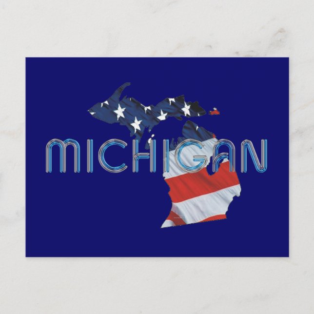 TEE Michigan Patriot Vykort (Framsida)