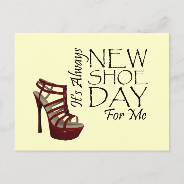 TEE New Shoe Day Vykort (Framsida)