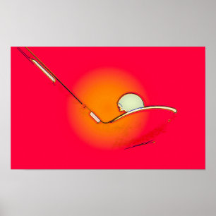 Tee off at Dawn - Original Golf Art-utskrift Poster