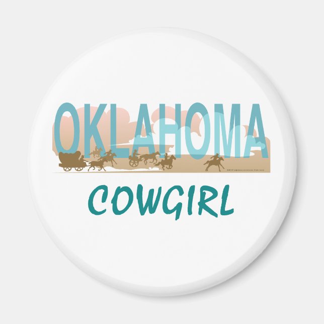 TEE Oklahoma Cowgirl Magnet (Framsidan)