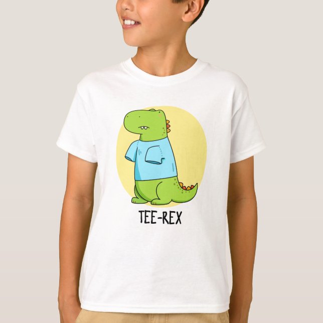 Tee Rex Funny TShirt TRex Dinosaur Pun (Framsida)