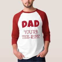 Tee-Rific Pappa Golf Pun Red and White