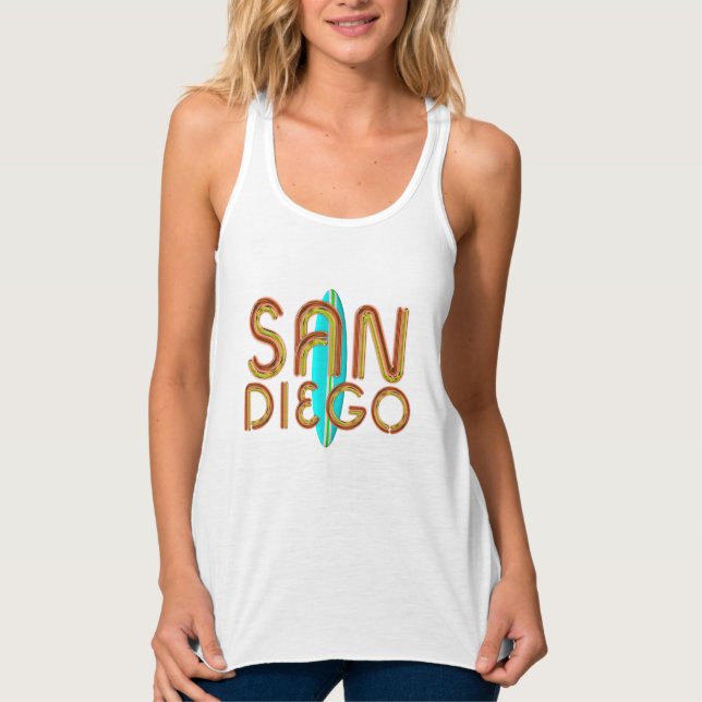 TEE San Diego Linne Med Racerback (Framsida)