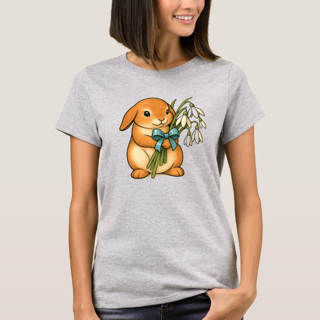 Tee-shirt avec un lapin mignon. t shirt (Framsida)