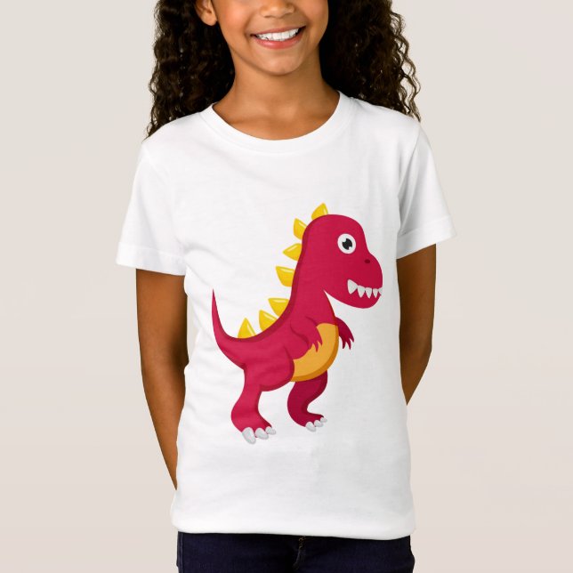 Tee Shirt Basic Fille Dinosaure (Framsida)