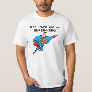 Tee-shirt blanc SUPER PAPA T-shirt