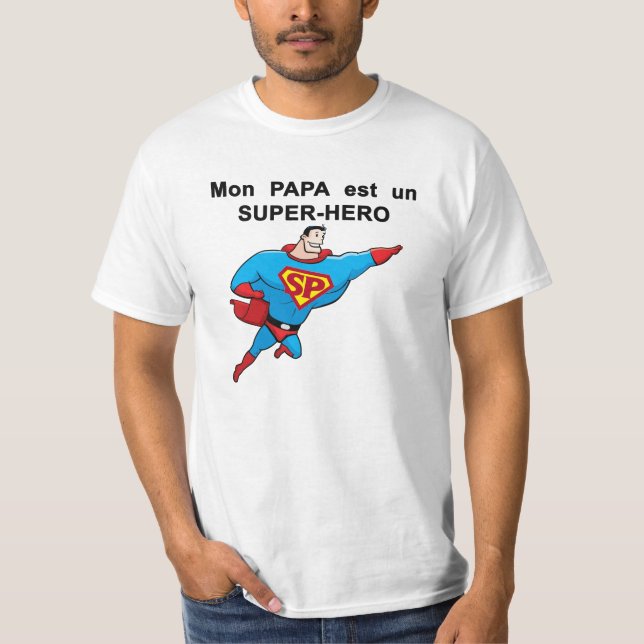 Tee-shirt blanc SUPER PAPA Tee (Framsida)