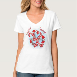 TEE SHIRT CANDY CANE WOMENS