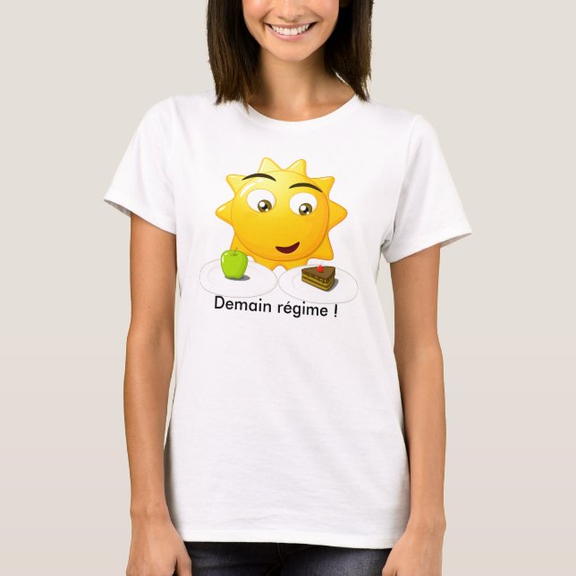 Tee shirt femme Demain régime ! (Framsida)