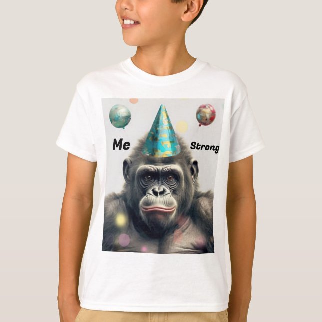 Tee Shirt med Gorilla for Boys (Framsida)