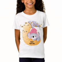 Tee-shirt med måne & sömnig koala