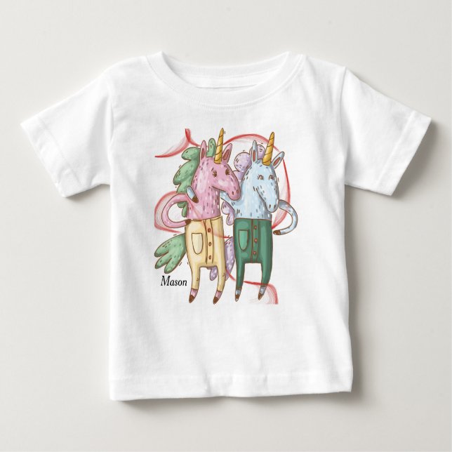 Tee Shirt med Unicorns för Pojke (Framsida)