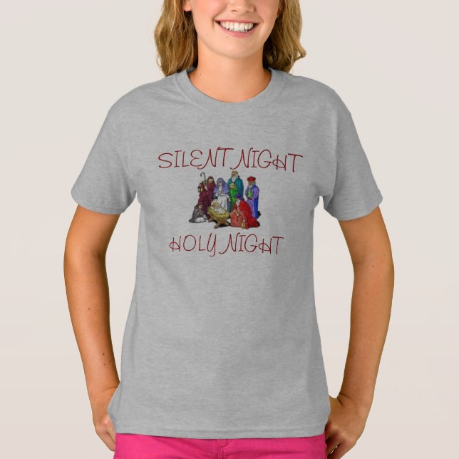 TEE SHIRT NATIVITY SCENE GRÅTT (Framsida)