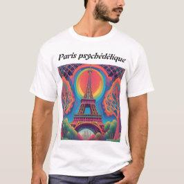 Tee-shirt Paris psychédélique T Shirt