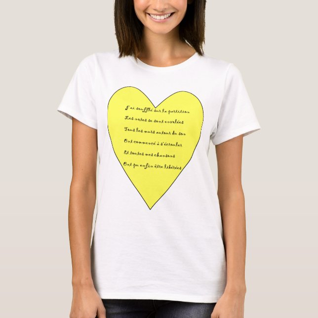 Tee-shirt poème musical et coeur et mandala tee (Framsida)