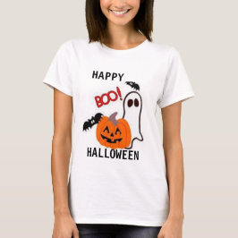 TEE SHIRT WOMENS BOO TEE HALLOWEEN