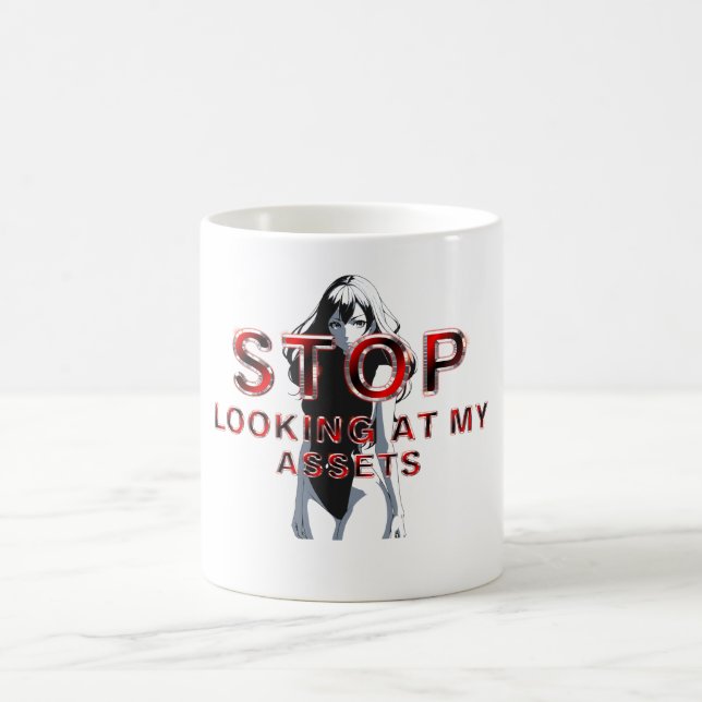 TEE Sluta Titta på Mina Tillgångar T-Shirts Kaffemugg (Center)