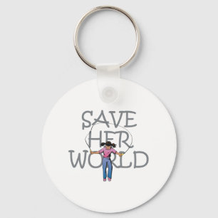 TEE Spara Her World Nyckelring