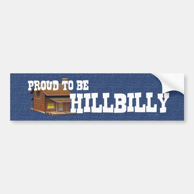TEE Stolt att vara Hillbilly Bildekal (Framsidan)