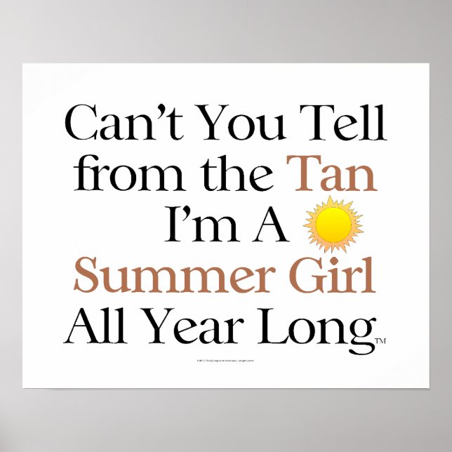 TEE Summer Girl Tan Poster (Framsidan)