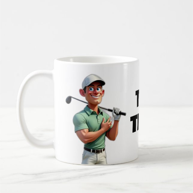TEE TIME Golf Sport Goods Novelty Office Kaffemugg (Vänster)