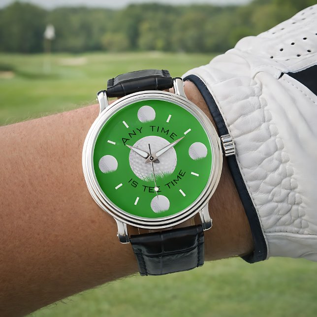 Tee Time Golfboll i gräs Armbandsur (Skapare uppladdad)