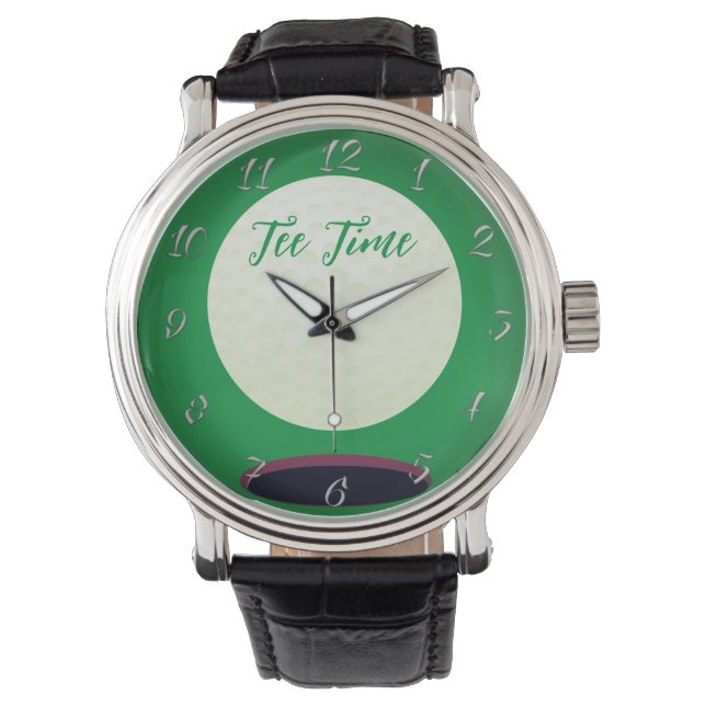 Tee Time Golfer's Gift Armbandsur (Framsida)