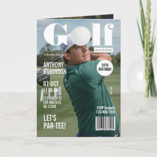 Tee Time Magazine-Temat Golfkalas Inbjudan