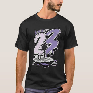 Tee to Match JD 11 Low Pure Violet Dripping Number