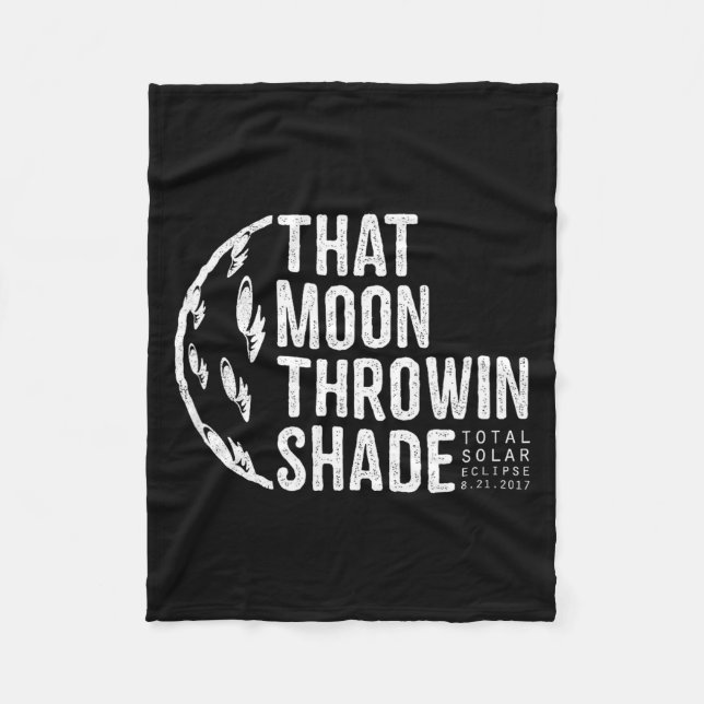 Tee Total Solar Eclipse 2017 Moon Fleecefilt (Framsidan)