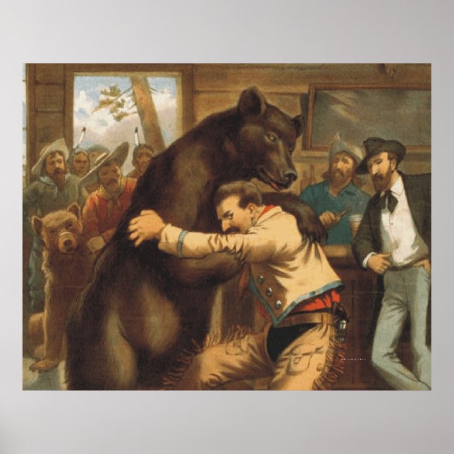 TEE Vilda western Wrestling Poster (Framsidan)