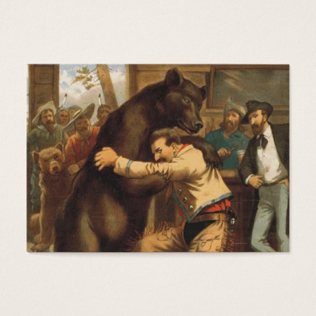 TEE Vilda western Wrestling Visitkort (Framsidan)