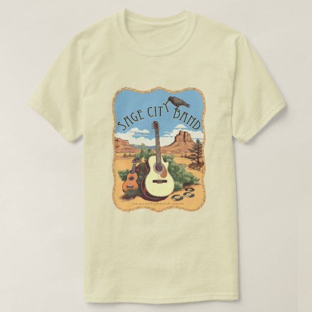 Tee with Sage City band design. (Design framsida)