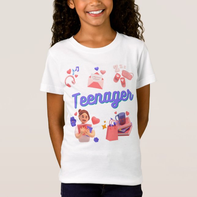 Teeanager Girl T Shirt (Framsida)