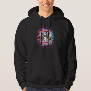 Teeball Mamma Leopard 11 vid boll Mamma Mors dag 1 Hoodie