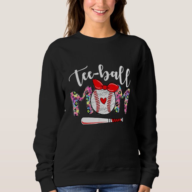 Teeball Mamma Mors dag Boll Mamma Cute Trendig Leo T Shirt (Framsida)