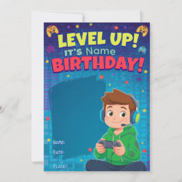 Teen Gamer Boy Video Game Player Birthday  Kort