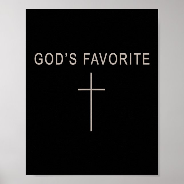 Teen Girl God's Favorite Christian Minimalist Todd Poster (Framsidan)