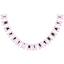 Teen Girl Pink Punk Lettering Kids Birthday Vimplar